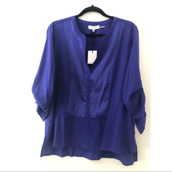 Royal Blue Calvin Klein Blouse - Picture 1 of 6